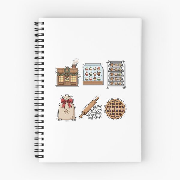 Item preview, Christmas Village Bakery Sticker Pack - Festive Pastry Storefront Set designed and sold by SimpleP.