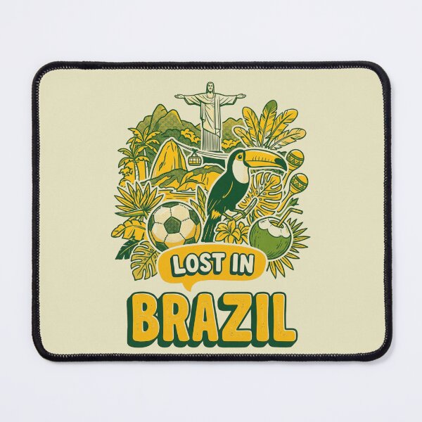 Item preview, Lost In Brazil Retro Tropical Comic Doodle Art designed and sold by Ada’s Mystic Atelier .
