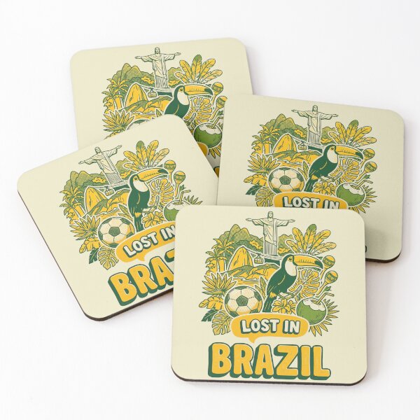 Item preview, Lost In Brazil Retro Tropical Comic Doodle Art designed and sold by Ada’s Mystic Atelier .
