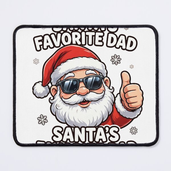 Item preview, Santa's Favorite Dad Funny Christmas Dad Gift Sticker designed and sold by Gurrteg.