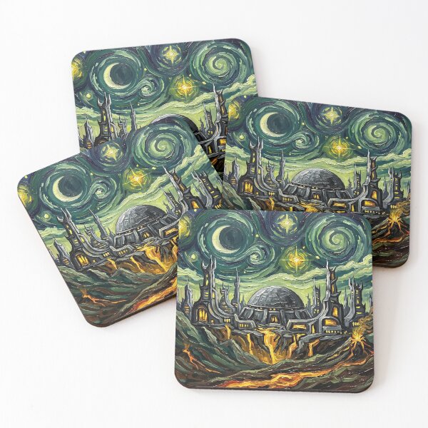 Item preview, Klingon Homeworld Qo'noS Starry Night Landscape designed and sold by Bad-Decisions-Designs.