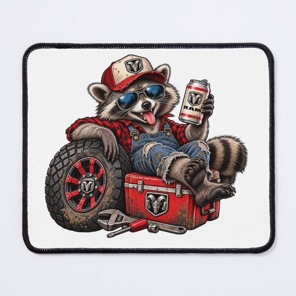 Item preview, Raccoon Garage Gremlin Truck Mechanic designed and sold by AnimalAirtistry.