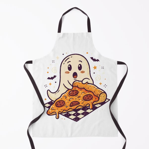 Item preview, Cute Surprised Ghost Eating Pizza Slice Halloween Bats Design designed and sold by abdelski.