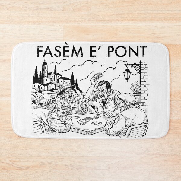 Item preview, Fasèm e' Pont – Angry Italian Card Players (Romagnolo Dialect Meeting Humor) designed and sold by T'AL VU?.