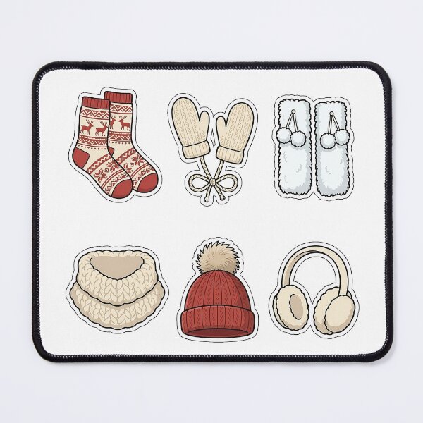 Item preview, Cozy Winter Knit Accessories Sticker Pack - Socks & Mittens Pattern Set designed and sold by SimpleP.