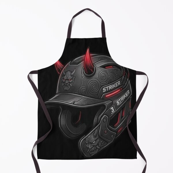 Item preview, Cyber Oni Striker Samurai Mech Baseball Helmet designed and sold by HARDBALLSYNDICATE.