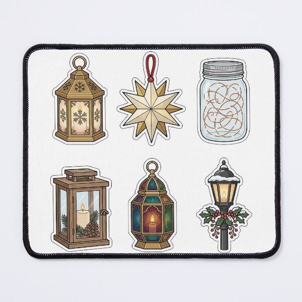 Item preview, Enchanted Winter Lanterns Sticker Pack - Starry Glow Collection designed and sold by SimpleP.