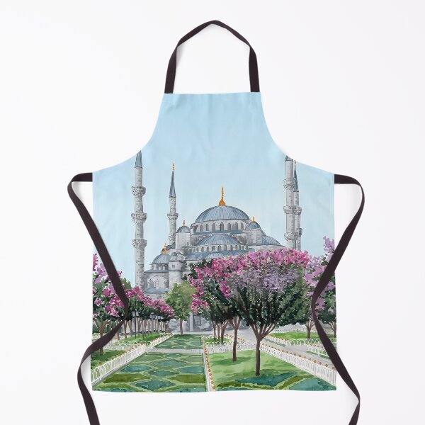 Item preview, Blue Mosque Istanbul Watercolor – Turkey Cityscape Art designed and sold by POSTERIOCREW.