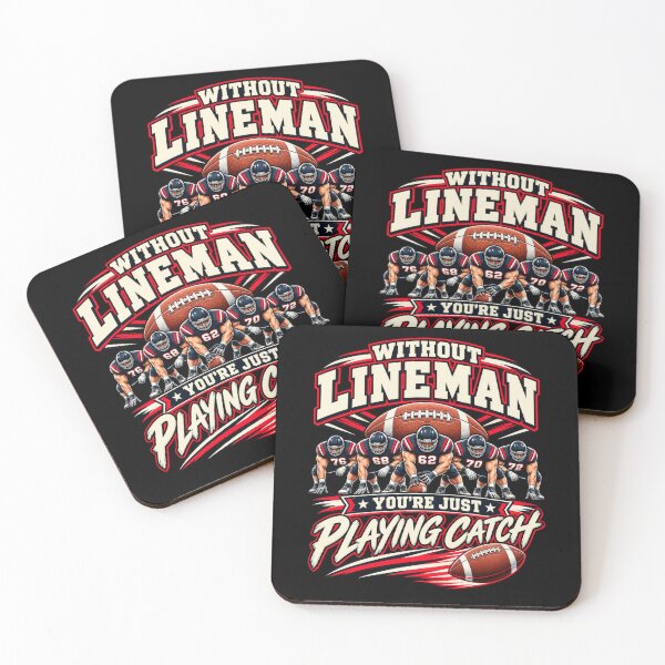 Item preview, Without Lineman You're Just Playing Catch Football Lineman Football T-Shirt designed and sold by Trendably.