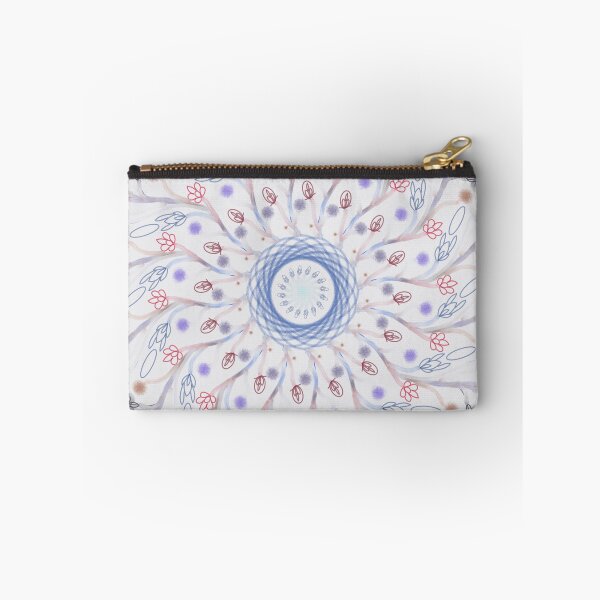 Item preview, Pastel Bue pink radial mandala swirl pattern designed and sold by Bywithrose instant studio.