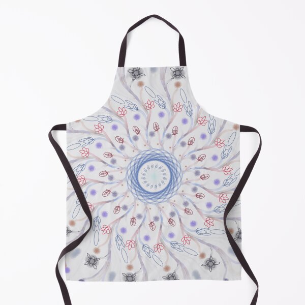 Item preview, Pastel Bue pink radial mandala swirl pattern designed and sold by Bywithrose instant studio.