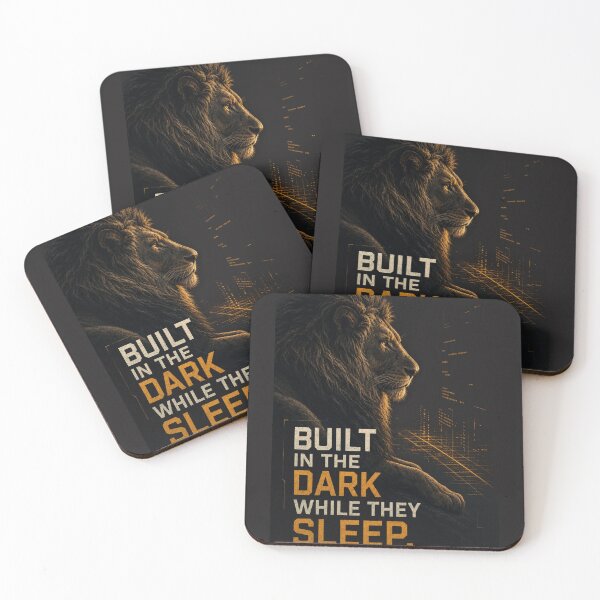 Item preview, Built in the Dark While They Sleep Tech Founder Coder Lion Motivation Design designed and sold by Bennie Singh.