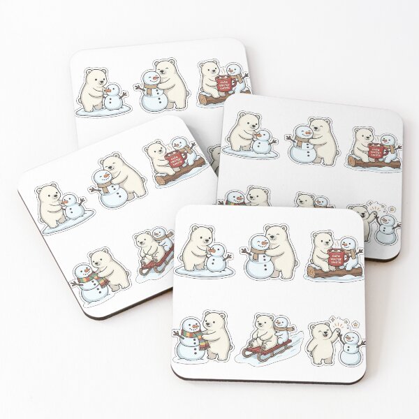 Item preview, Cute Polar Bear & Snowman Friends Sticker Pack - Winter Friendship Set designed and sold by SimpleP.