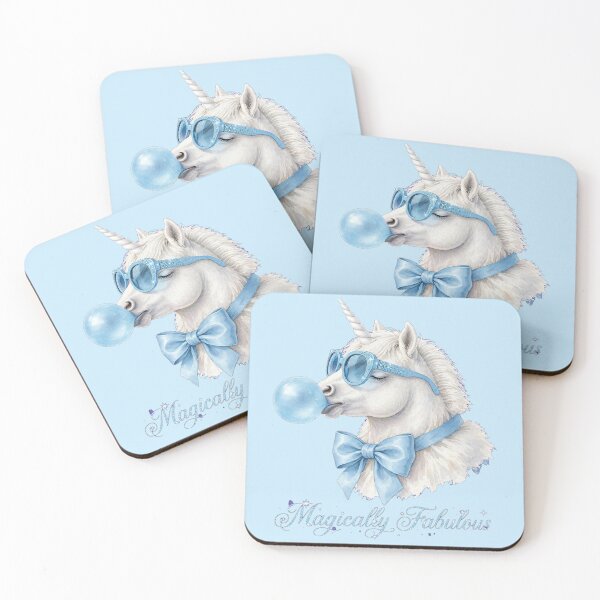 Item preview, Magically Fabulous Blue Unicorn - Cute Blue Coquette Unicorn designed and sold by Vibe-Vary.