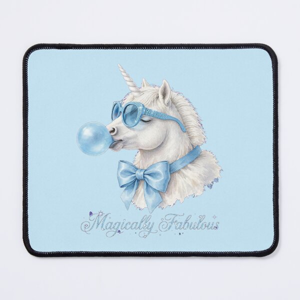 Item preview, Magically Fabulous Blue Unicorn - Cute Blue Coquette Unicorn designed and sold by Vibe-Vary.