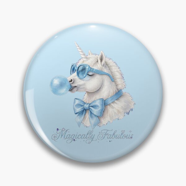 Item preview, Magically Fabulous Blue Unicorn - Cute Blue Coquette Unicorn designed and sold by Vibe-Vary.
