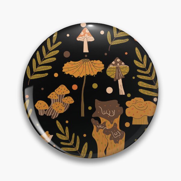 Item preview, Dark Academia Whimsical Woodland Mushroom Fern Folk Art designed and sold by FestivityFinds.