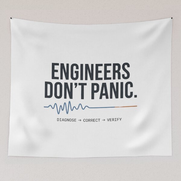 Item preview, Engineers Don't Panic Troubleshooting Engineering Humor designed and sold by Amr Darwish Graphic designer.