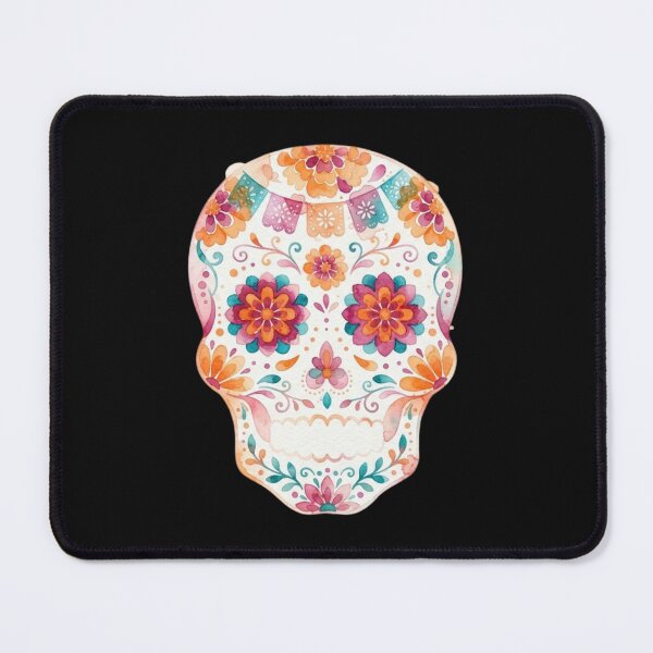 Item preview, Watercolor Sugar Skull Day of the Dead Floral Art designed and sold by bvdesignart.