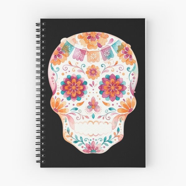 Item preview, Watercolor Sugar Skull Day of the Dead Floral Art designed and sold by bvdesignart.