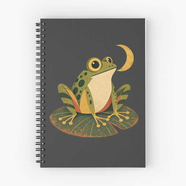 Item preview, Vintage Frog Moonlit Pond Retro Nature Art designed and sold by AmiGraph.