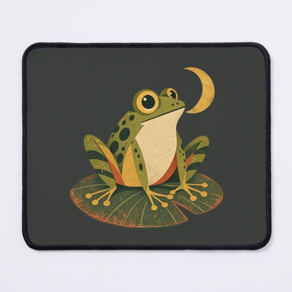 Item preview, Vintage Frog Moonlit Pond Retro Nature Art designed and sold by AmiGraph.