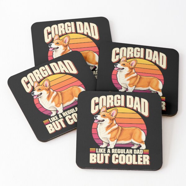 Item preview, Corgi Dad Art for Men Boys Father of Corgis Welsh Corgi Dad T-Shirt designed and sold by Trendably.