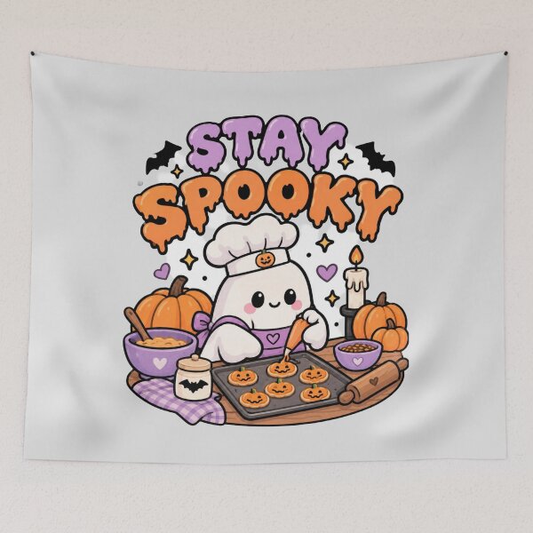 Item preview, Stay Spooky Cute Ghost Baking Halloween Cookies designed and sold by Artistprinter.