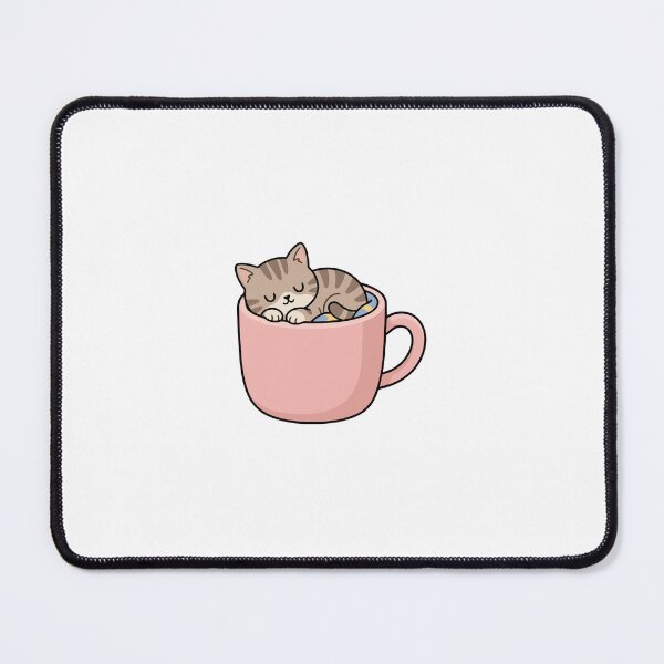 Item preview, Cute Sleeping Cat In Coffee Mug Kawaii Tabby Kitten designed and sold by ALNA05.