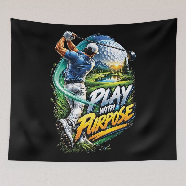 Item preview, Play With Purpose Golf Motivation Design designed and sold by M. Mamdouh Artworks.