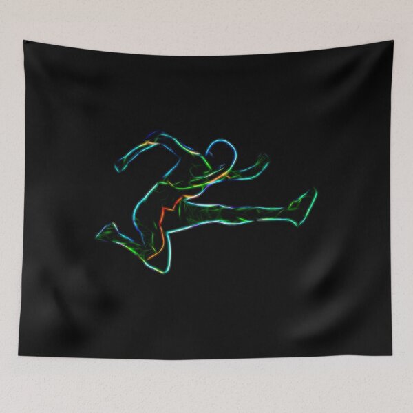 Item preview, Neon Runner – Dynamic running motif in vibrant colors designed and sold by Nicole Bleck.