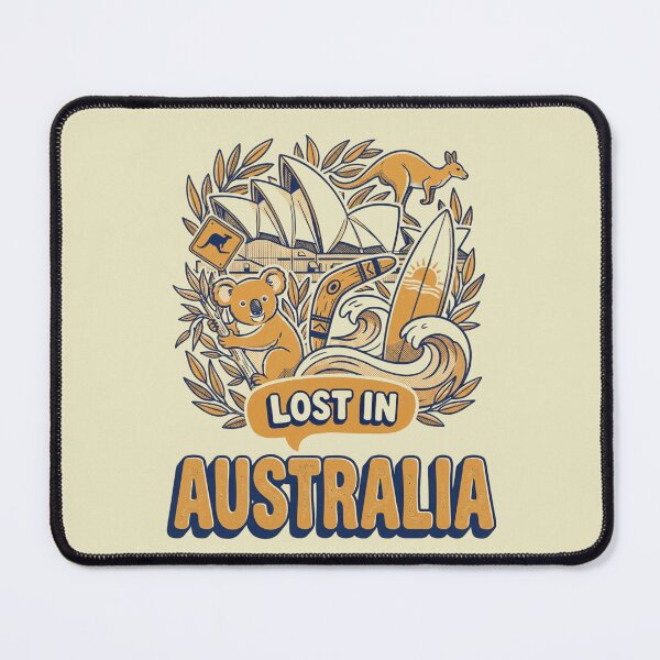Item preview, Lost In Australia Retro Outback Doodle Beach Art designed and sold by Ada’s Mystic Atelier .