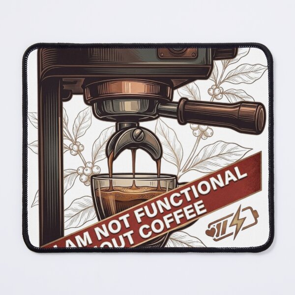 Item preview, I Am Not Functional Without Coffee Vintage Espresso Machine designed and sold by designwiss.
