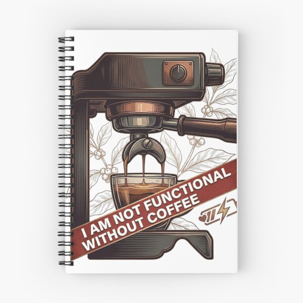 Item preview, I Am Not Functional Without Coffee Vintage Espresso Machine designed and sold by designwiss.