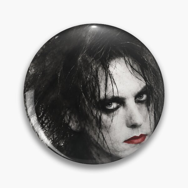Item preview, Robert Smith Red Lips Portrait – Black and White Gothic Watercolour Art designed and sold by ConorKeeganArt.