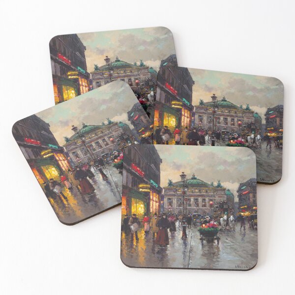 Item preview, Édouard Léon Cortès - Avenue de l'Opera après la pluie, Paris Opera House landscape painting designed and sold by Jéanpaul  Ferro.