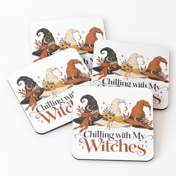 Item preview, Chilling with My Witches Minimalist Witch Hats Halloween Besties Design designed and sold by MotiveStuff.