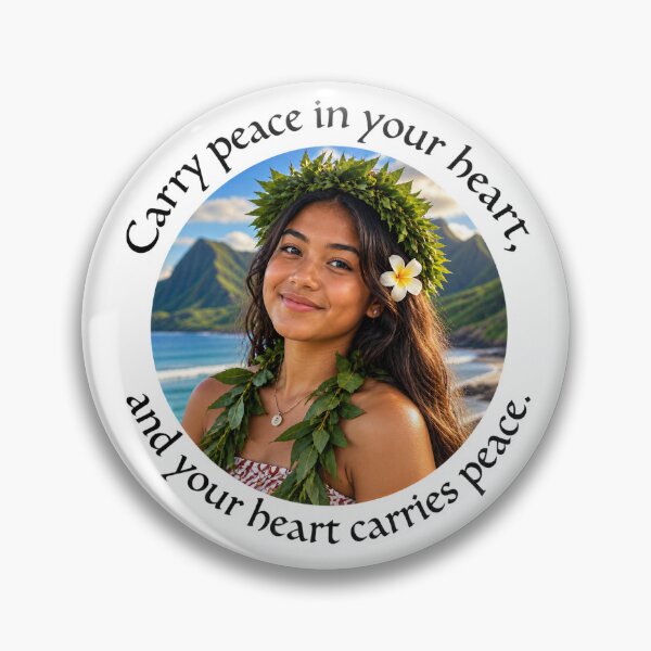 Item preview, Polynesian Resilience Proverb - Carry peace in your heart | Pacific Art designed and sold by ShakaLife.org.