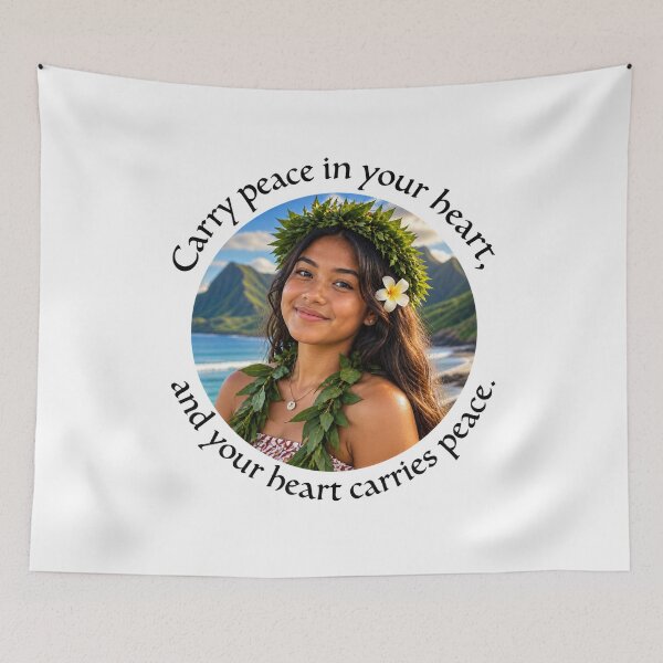 Item preview, Polynesian Resilience Proverb - Carry peace in your heart | Pacific Art designed and sold by ShakaLife.org.