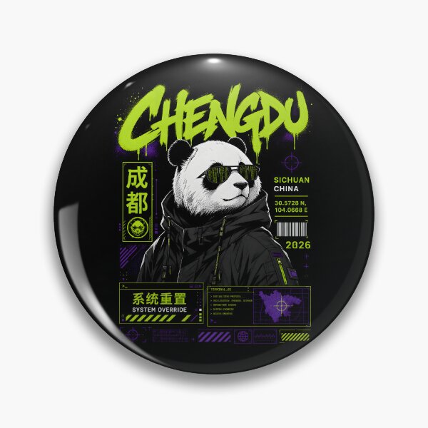 Item preview, Chengdu Cyberpunk Panda 2026 - Sichuan Glitch Techwear Streetwear designed and sold by Eagle Vision Designs.