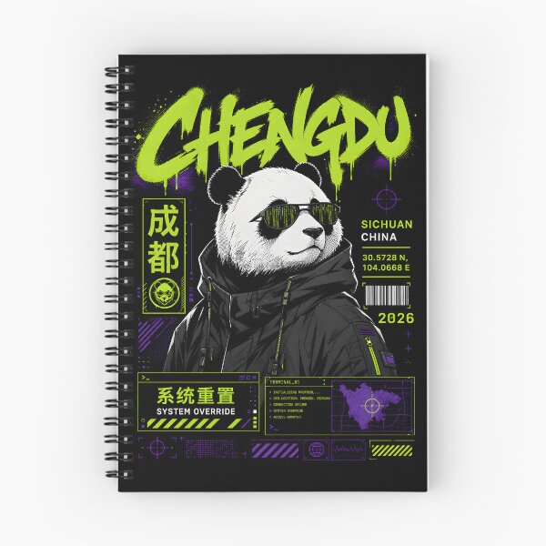 Item preview, Chengdu Cyberpunk Panda 2026 - Sichuan Glitch Techwear Streetwear designed and sold by Eagle Vision Designs.
