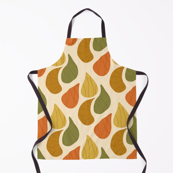 Item preview, Retro 70s Abstract Organic Leaf Mid Century Autumn Pattern designed and sold by FestivityFinds.