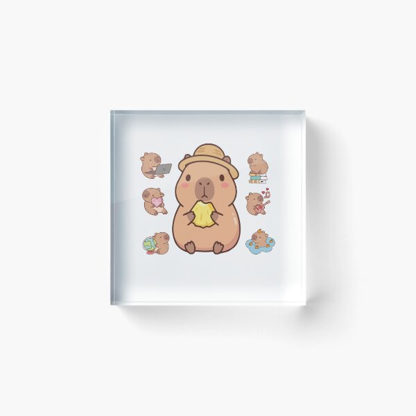Item preview, Chibi Kawaii Capybara Cute Illustration designed and sold by Amazing Design Store.