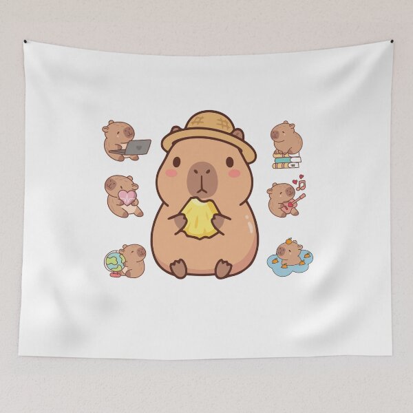 Item preview, Chibi Kawaii Capybara Cute Illustration designed and sold by Amazing Design Store.