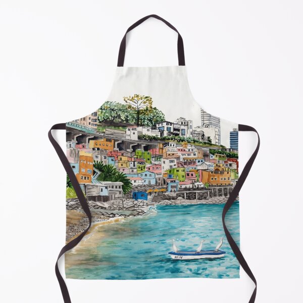Item preview, Salvador Bahia Watercolor Print – Brazilian Coastal Landscape designed and sold by POSTERIOCREW.