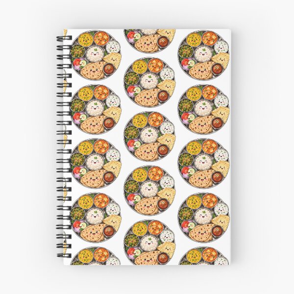 Item preview, Kawaii Indian Thali Sticker, Cute Indian Food Platter Die-Cut Vinyl Decal designed and sold by PriyankaSonara.