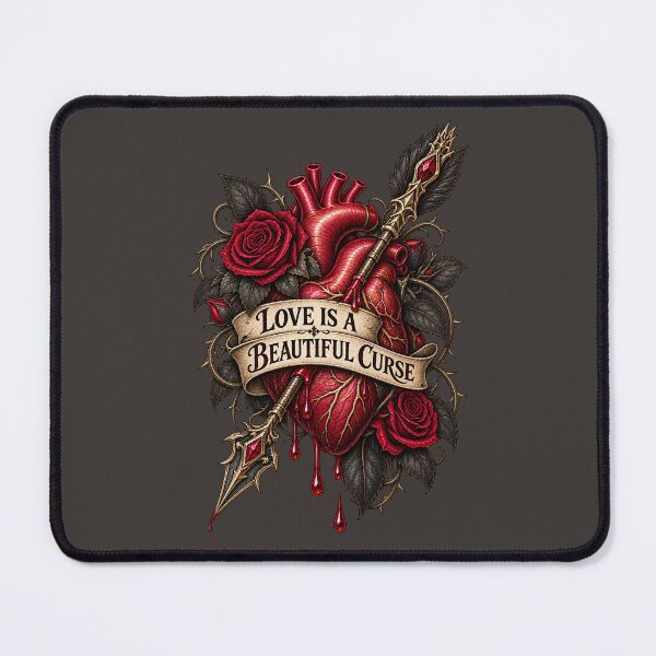 Item preview, Love Is a Beautiful Curse – Gothic Anatomical Heart Design designed and sold by MetaModel Editions.