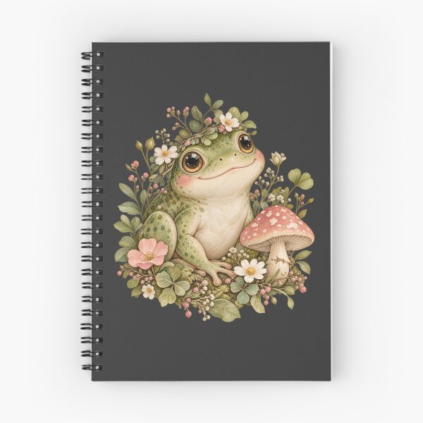 Item preview, Cottagecore Frog Whimsical Floral Mushroom Nature Art designed and sold by AmiGraph.