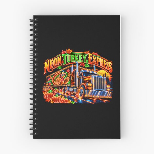 Item preview, Neon Turkey Express Thanksgiving Trucker designed and sold by NomadForge.
