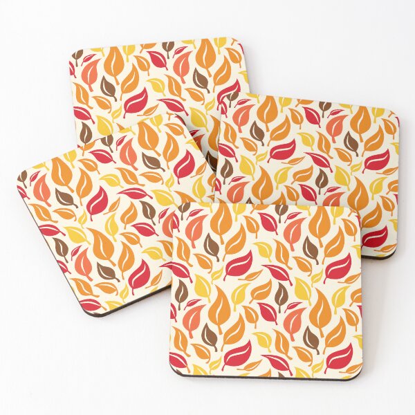 Item preview, Retro Autumn Leaf Falling Foliage Warm Cream Pattern designed and sold by FestivityFinds.